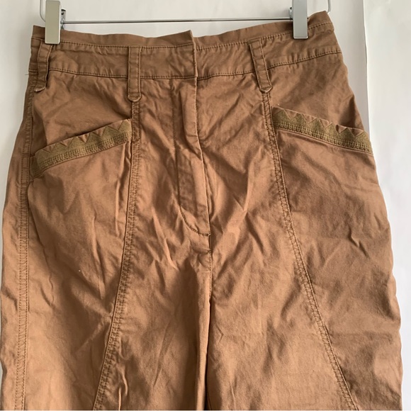Anthropologie Ellie Utility Embroidered Trouser pants high waisted - Picture 7 of 16